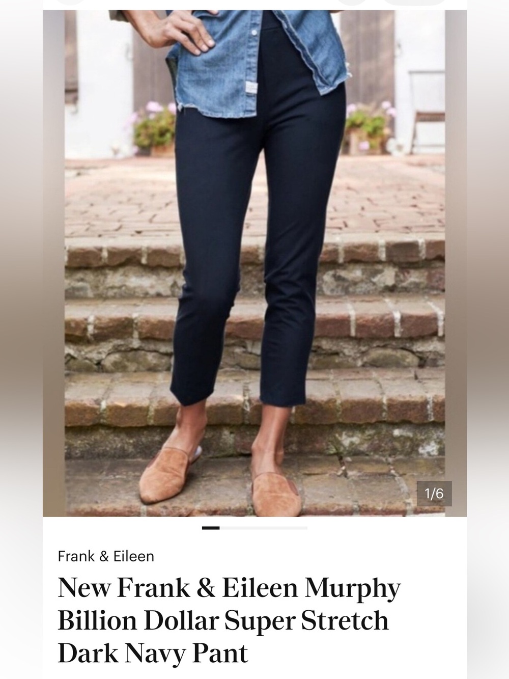 Frank & Eileen Cropped Super Stretch Ankle Jeans - Black size medium
